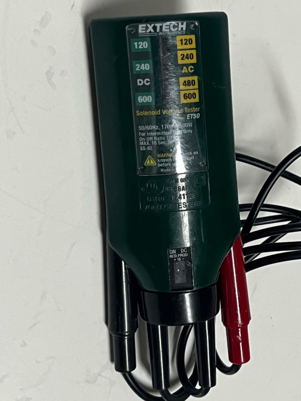 Voltage Tester – Extech 120-240V Solenoid Tester Retail $89+Taxes